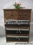 wooden storage cabinet wood cabinet with wicker baskets for home decor