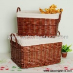 Cheap wicker storage basket wicker basket hamper fruit bread basket decoration