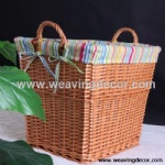 Cheap wicker storage basket wicker basket hamper fruit bread basket decoration