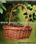 Cheap wicker storage basket wicker basket hamper fruit bread basket decoration