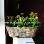 Cheap wicker storage basket wicker basket hamper fruit bread basket decoration