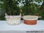 Cheap wicker storage basket wicker basket hamper fruit bread basket decoration