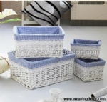 Cheap wicker storage basket wicker basket hamper fruit bread basket decoration