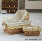 Cheap wicker storage basket wicker basket hamper fruit bread basket decoration