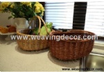Cheap wicker storage basket wicker basket hamper fruit bread basket decoration