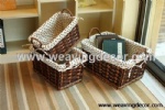 Cheap wicker storage basket wicker basket hamper fruit bread basket decoration