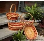 Cheap wicker storage basket wicker basket hamper fruit bread basket decoration