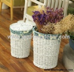 white wicker laundry hamper for wholesale