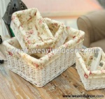 Cheap wicker storage basket wicker basket hamper fruit bread basket decoration