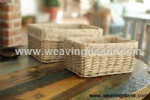 Cheap wicker storage basket wicker basket hamper fruit bread basket decoration