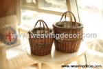 Cheap wicker storage basket wicker basket hamper fruit bread basket decoration