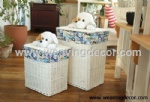 white wicker laundry hamper for wholesale