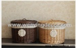 Cheap wicker storage basket wicker basket hamper fruit bread basket decoration