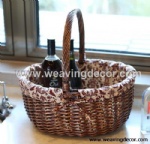 Cheap wicker storage basket wicker basket hamper fruit bread basket decoration