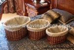 Cheap wicker storage basket wicker basket hamper fruit bread basket decoration