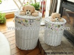 white wicker laundry hamper for wholesale