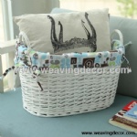 Cheap wicker storage basket wicker basket hamper fruit bread basket decoration