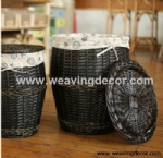 wicker laundry hamper for wholesale