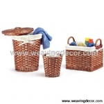 wicker laundry basket for wholesale