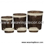 wicker laundry basket for wholesale